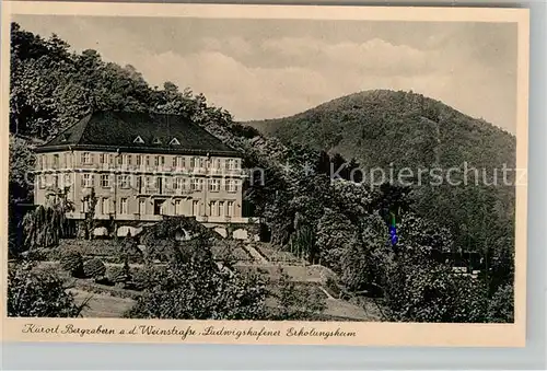 AK / Ansichtskarte Bad Bergzabern Ldwigshafener Erholungsheim Kat. Bad Bergzabern