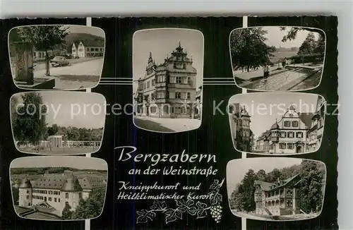 AK / Ansichtskarte Bad Bergzabern Schloss Rathaus Schwimmbad Teilansichten Kat. Bad Bergzabern
