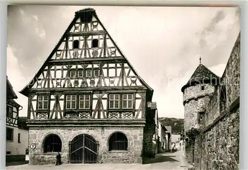 AK / Ansichtskarte Doerrenbach Historisches Rathaus mit Kirchenburg Kat. Bad Bergzabern