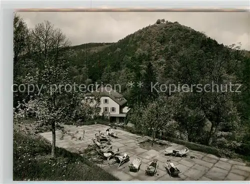 AK / Ansichtskarte Klingenmuenster Ferienheim Klingbachhof mit Burgruine Landeck Kat. Klingenmuenster