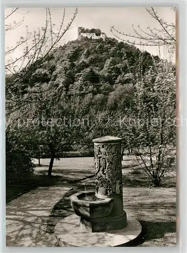 AK / Ansichtskarte Klingenmuenster Brunnen im Klingenbachtal mit Burgruine Landeck Kat. Klingenmuenster