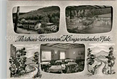 AK / Ansichtskarte Klingenmuenster Waldhaus Terrassen Gastraum Kat. Klingenmuenster