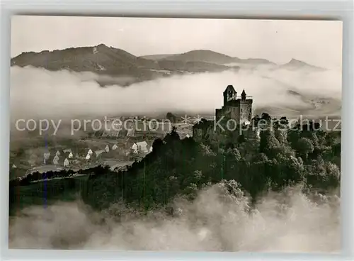 AK / Ansichtskarte Bad Bergzabern Ritterburg Berwartstein im Nebel Kat. Bad Bergzabern