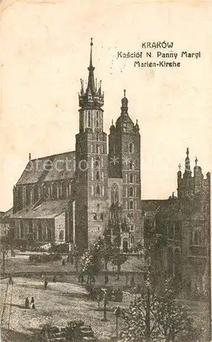 AK / Ansichtskarte Krakow Krakau Marien Kirche