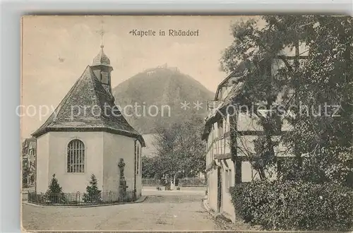 AK / Ansichtskarte Rhoendorf Kapelle Drachenfels Kat. Bad Honnef