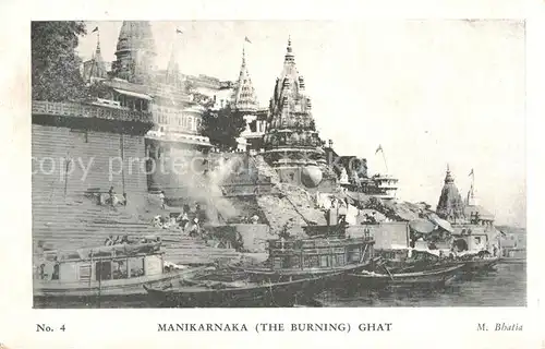 AK / Ansichtskarte Varanasi Manikarnaka The Burning Ghat No 4 Kat. Varanasi
