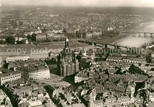 AK / Ansichtskarte Dresden Blick ueber Neumarkt und Frauenkirche nach Neustadt vor der Zerstoerung 1945 Repro Kat. Dresden Elbe
