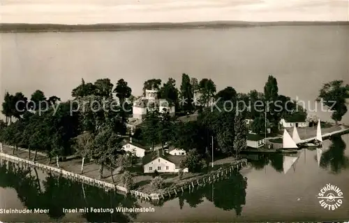 AK / Ansichtskarte Steinhuder Meer Insel mit Festung Wilhelmstein Fliegeraufnahme Kat. Wunstorf