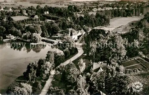 AK / Ansichtskarte Fissau Fissauer Faehrhaus und Seeschloss Naturpark Holsteinische Schweiz Fliegeraufnahme Kat. Eutin