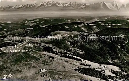 AK / Ansichtskarte Feldberg Schwarzwald Schluchsee Alpenkette Fliegeraufnahme Kat. Feldberg (Schwarzwald)