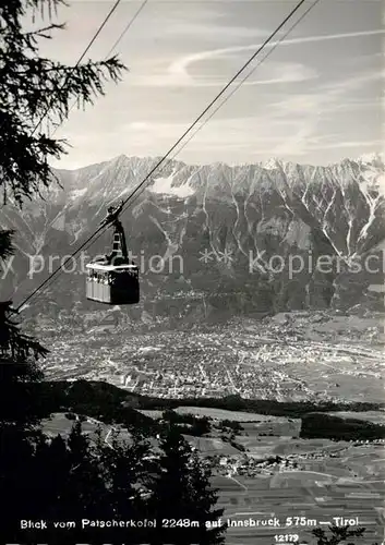 AK / Ansichtskarte Seilbahn Patscherkofel Innsbruck  Kat. Bahnen