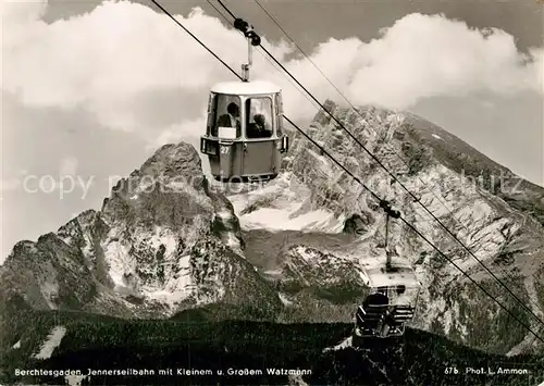 AK / Ansichtskarte Seilbahn Jenner Berchtesgaden Kleiner und Grosser Watzmann  Kat. Bahnen