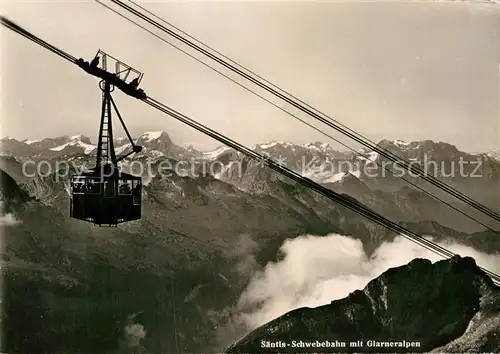 AK / Ansichtskarte Seilbahn Saentis Glarneralpen  Kat. Bahnen