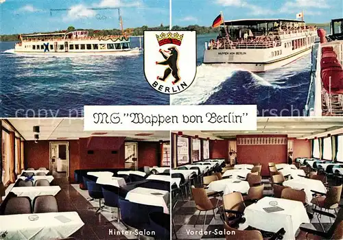 AK / Ansichtskarte Motorschiffe MS Wappen von Berlin  Kat. Schiffe