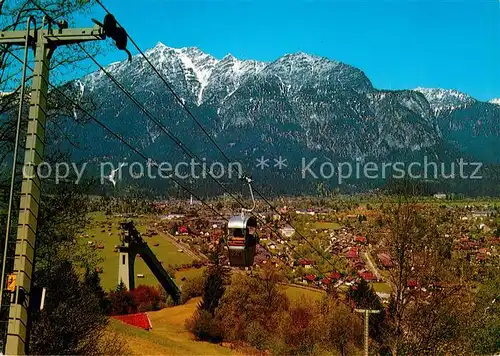 AK / Ansichtskarte Seilbahn Eckbauer Garmisch Partenkirchen Kramer  Kat. Bahnen