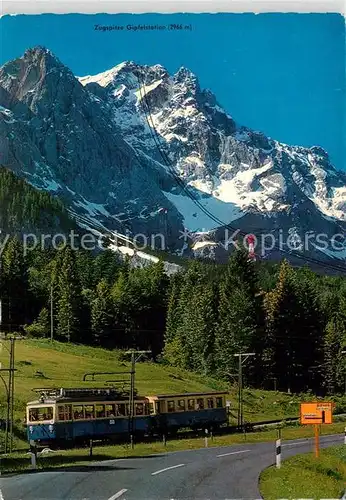 AK / Ansichtskarte Zahnradbahn Bayrische Zugspitzbahn Zugspitzgipfel Eibsee Seilbahn Kat. Bergbahn