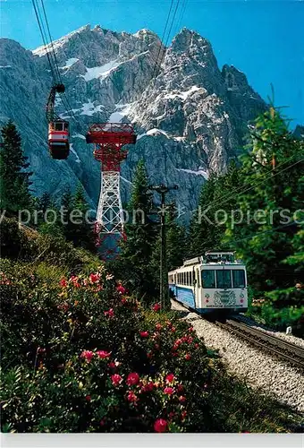 AK / Ansichtskarte Zahnradbahn Seilbahn Zugspitze  Kat. Bergbahn