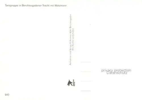 AK / Ansichtskarte Tanz Taenzer Tanzgruppe Berchtesgaden Watzmann 