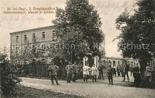 AK / Ansichtskarte Lindau Bodensee Wesen 20. Inf. Regt 2. Ersantzbataillon Rekrutendepot  Kat. Lindau (Bodensee)