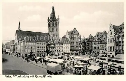 AK / Ansichtskarte Trier Markplatz mit Gangolfkirche Kat. Trier