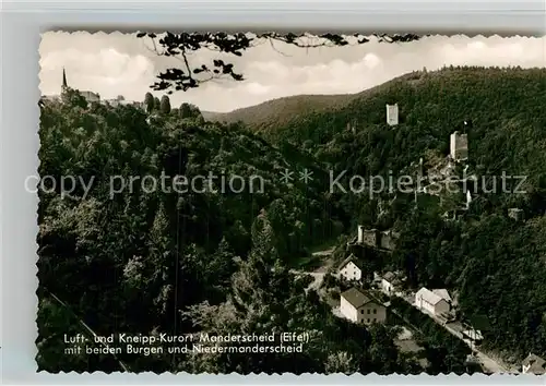 AK / Ansichtskarte Manderscheid Eifel Teilansicht mit beiden Burgen Kat. Manderscheid