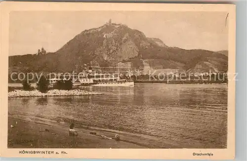 AK / Ansichtskarte Koenigswinter Drachenfels Schiff Kat. Koenigswinter