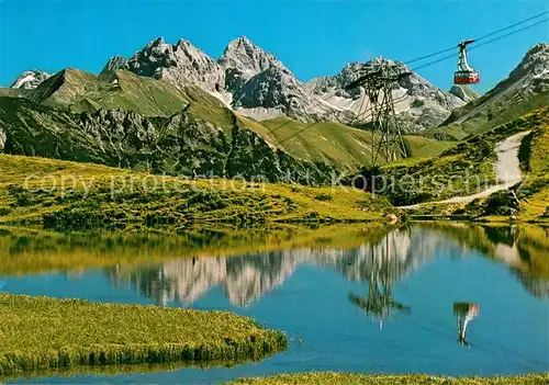 AK / Ansichtskarte Seilbahn Fellhorn Oberstdorf Schlappolt See Grosser Krottenkopf  Kat. Bahnen