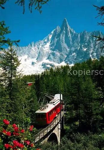 AK / Ansichtskarte Zahnradbahn Viaduc Montenvers Aiguille du Dru Vallee de Chamonix Mont Blanc  Kat. Bergbahn