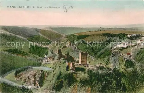 AK / Ansichtskarte Manderscheid Eifel Blick vom Belvedere Kat. Manderscheid