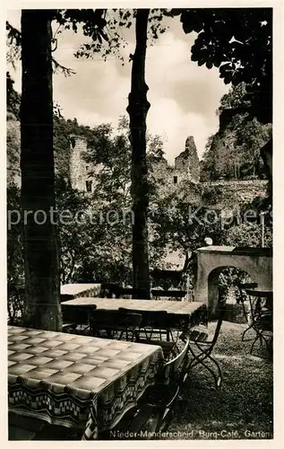 AK / Ansichtskarte Manderscheid Eifel Burg Cafe Garten Kat. Manderscheid