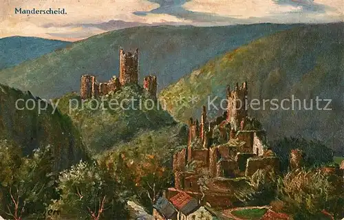 AK / Ansichtskarte Manderscheid Eifel Ober  und Niederburg Kat. Manderscheid