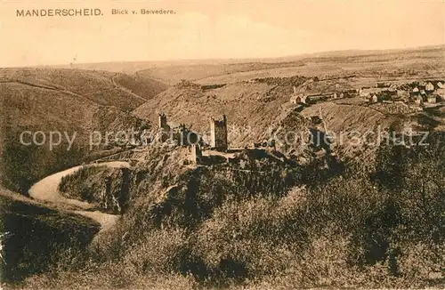 AK / Ansichtskarte Manderscheid Eifel Blick vom Belvedere Kat. Manderscheid