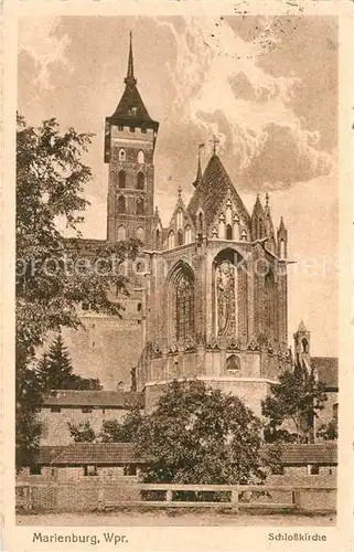 AK / Ansichtskarte Marienburg Westpreussen Schlosskirche Kat. Malbork Polen