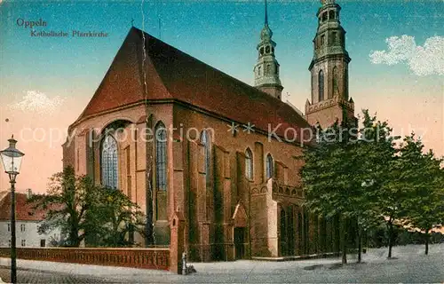 AK / Ansichtskarte Oppeln Oberschlesien Katholische Kirche Kat. Opole