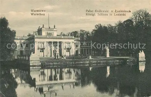 AK / Ansichtskarte Warschau Masowien Schloss in Lazienki Kat. Warschau