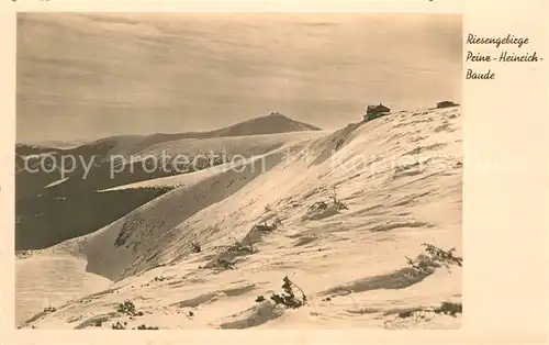 AK / Ansichtskarte Schneekoppe Snezka Prinz Heinrich Baude Kat. Riesengebirge Krkonose