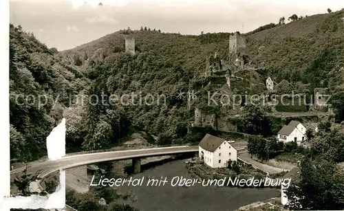 AK / Ansichtskarte Manderscheid Eifel Liesertal mit Ober  und Niederburg Kat. Manderscheid