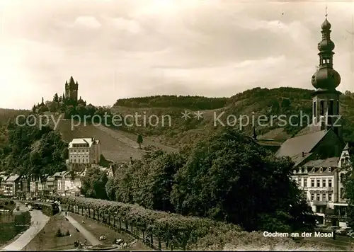 AK / Ansichtskarte Cochem Mosel Teilansicht mit Burg Kat. Cochem