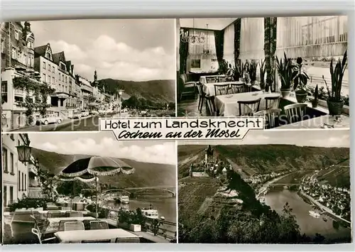 AK / Ansichtskarte Cochem Mosel Hotel zum Landsknecht Panorama Gaststube Terrasse  Kat. Cochem