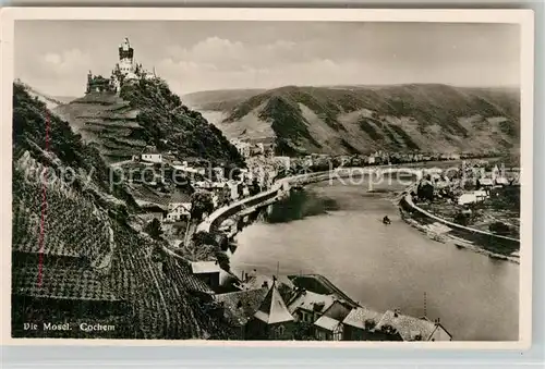 AK / Ansichtskarte Cochem Mosel Burg Mosel Panorama Teilansicht  Kat. Cochem