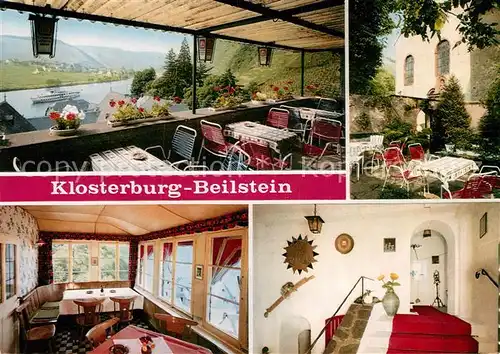 AK / Ansichtskarte Beilstein Mosel Haus Klosterburg Gaststube Garten Treppe Kat. Beilstein