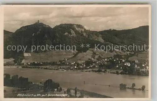 AK / Ansichtskarte Rhoendorf Drachenfels Ruine Kat. Bad Honnef