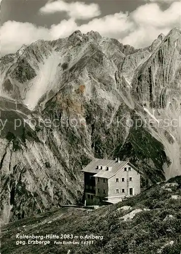 AK / Ansichtskarte Lech Vorarlberg Kaltenberghuette am Arlberg gegen Erzberge Gebirgspanorama Kat. Lech