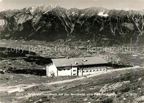 AK / Ansichtskarte Innsbruck Panorama Blick vom Petscherkofel Berghaus Nordkette Kat. Innsbruck