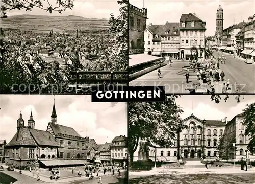 AK / Ansichtskarte Goettingen Niedersachsen Stadtpanorama Innenstadt Weenderstrasse Rathaus Auditorium Kat. Goettingen