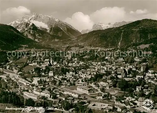 AK / Ansichtskarte Berchtesgaden Gesamtansicht mit Hochkalter Alpenpanorama Fliegeraufnahme Kat. Berchtesgaden