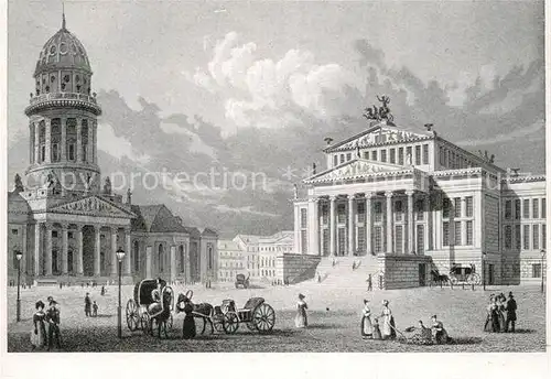 AK / Ansichtskarte Kuenstlerkarte Hintze Berlin Koenigliches Schauspielhaus um 1830 Kat. Kuenstlerkarte