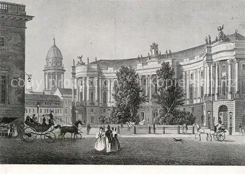 AK / Ansichtskarte Kuenstlerkarte Hintze Berlin Koenigliche Bibliothek um 1830 Kat. Kuenstlerkarte