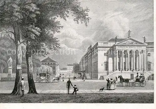 AK / Ansichtskarte Kuenstlerkarte Hintze Berlin Koenigliches Opernhaus um 1830 Kat. Kuenstlerkarte