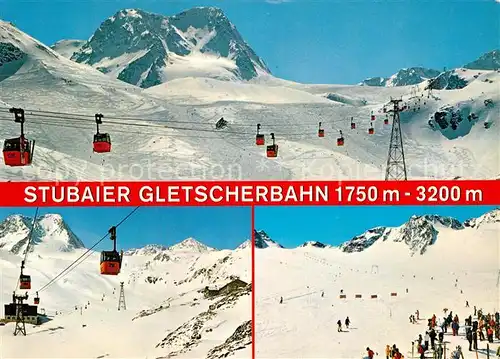 AK / Ansichtskarte Seilbahn Stubaier Gletscherbahn  Kat. Bahnen